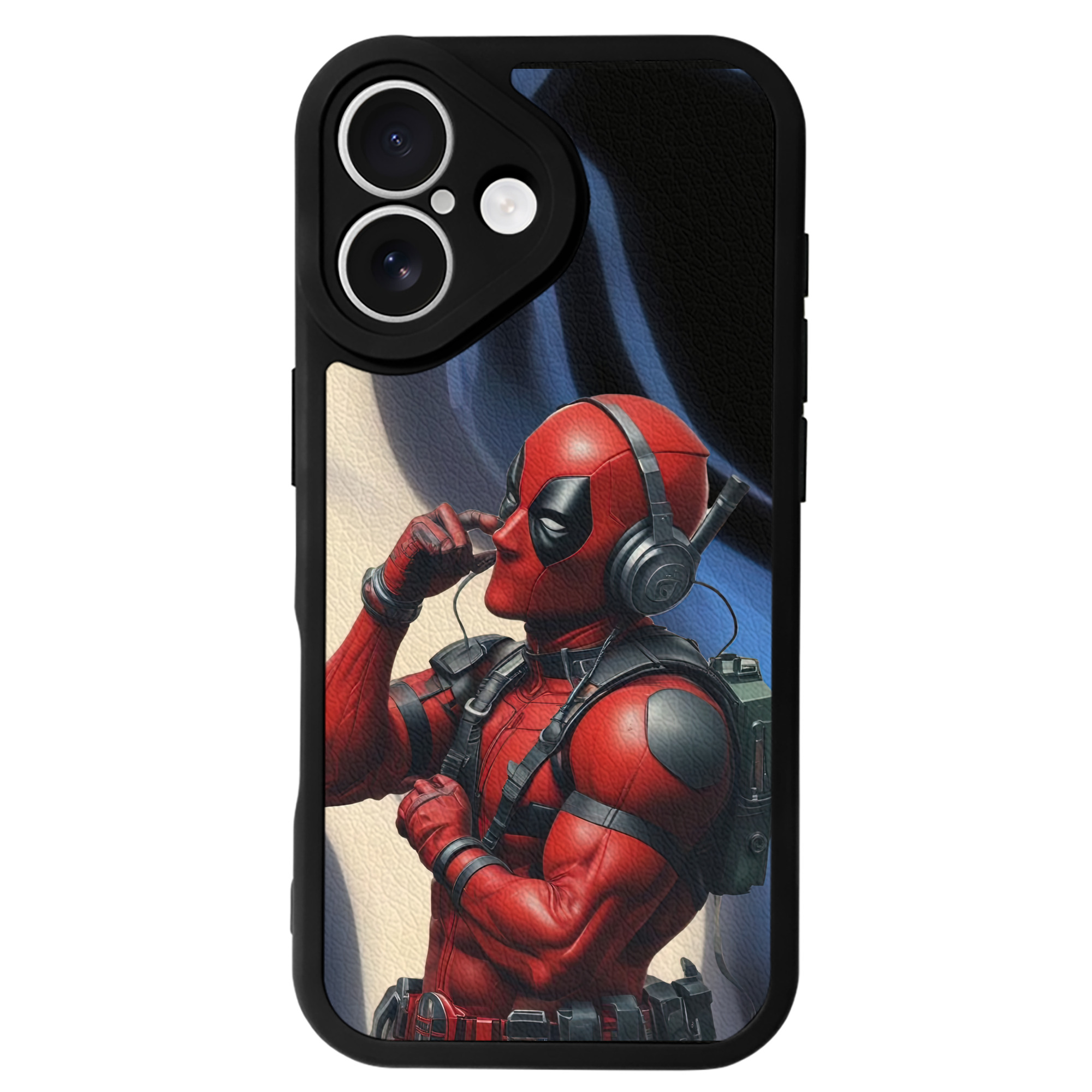 （画像用） Deadpool デッドプール 【iPhone 16シリーズ対応】シリコンスマホケース（レザー調） 材質：シリコン